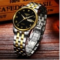 thumbnail image 2 of GUANQIN Men Business Analog Automatic Self-Winding Mechanical Stainless Steel Leather Business Wrist Watch Day Date Luminous Waterproof Sapphire Mirror Clock Man, 2 of 7