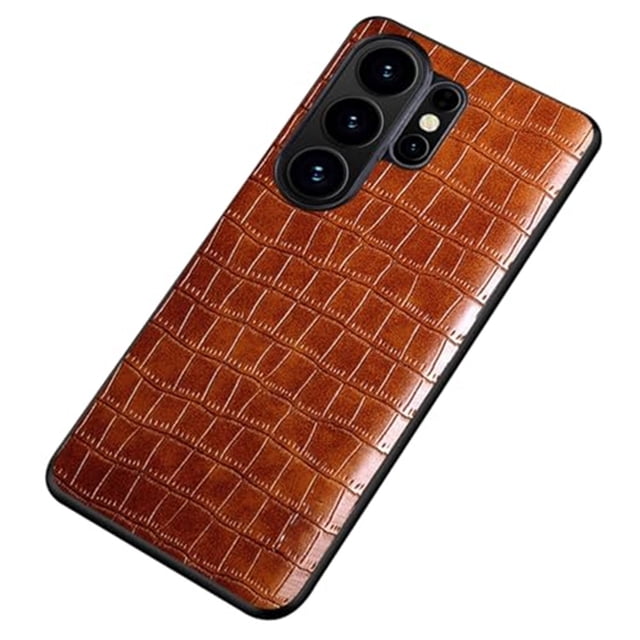 Case For Samsung Galaxy S26 Ultra/S26 Plus/S26, Genuine Leather Shell With Scratch-Resistant Supports Wireless Charging Cover
