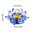 thumbnail image 3 of Crystal Lotus Tealight Candle Holder - Glass Tea Light Candlestick, Clear Crystal Figurine Ornament for Home, Office, Christmas, Halloween Decoration, 3 of 6