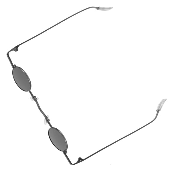 Small Round Frame Sunglasses Creative Eyewear Decorative Party Glasses for Men Women Beach Style 2pcs Black