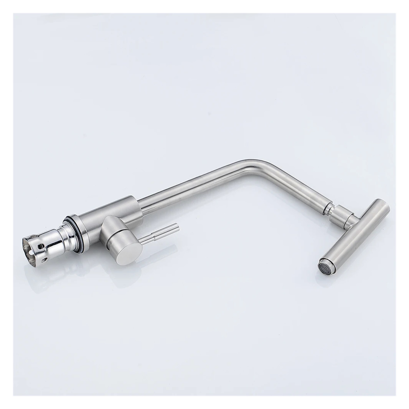 304 Stainless Steel Rotary Kitchen Faucet, Hot And Cold Lead Free Drawing Wash Basin Sink 360 Swivel Mixer ,Easy to Install