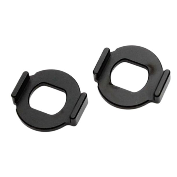 Soporte de distancia de aleación de aluminio de 2 piezas, juntas anticaídas para ruedas plegables s tempranas, juego de arandelas de repuesto Negro Macarena Espaciadores de eje de buje de bicicleta