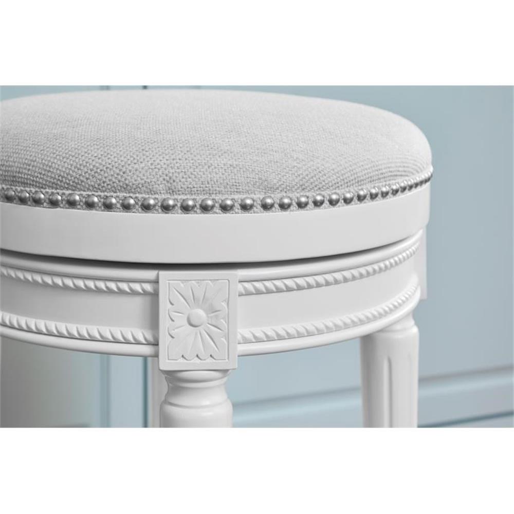 New Ridge Home Goods Chapman 26" Backless Counter Height Swivel Stool in White
