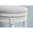 thumbnail image 3 of New Ridge Home Goods Chapman 26" Backless Counter Height Swivel Stool in White, 3 of 6