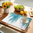 thumbnail image 5 of Placemats Set of 4, Green Teal Eucalyptus Leaves Place Mats Watercolor Plant Tablemats Washable Placemat Table Decoration for Kitchen Table Dinner Party Home Decor Indoor Outdoor 13x19 Inch, 5 of 9