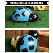 Mobutofu 3Pcs Simulated Ladybug Decors for Outdoor Lawn Ornaments 11.8X9X2.7In