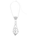 thumbnail image 1 of Miangastore Necklace Tie Silver Alloy Rhinestone 1Pack 16.7X4.7X0.1In, 1 of 8