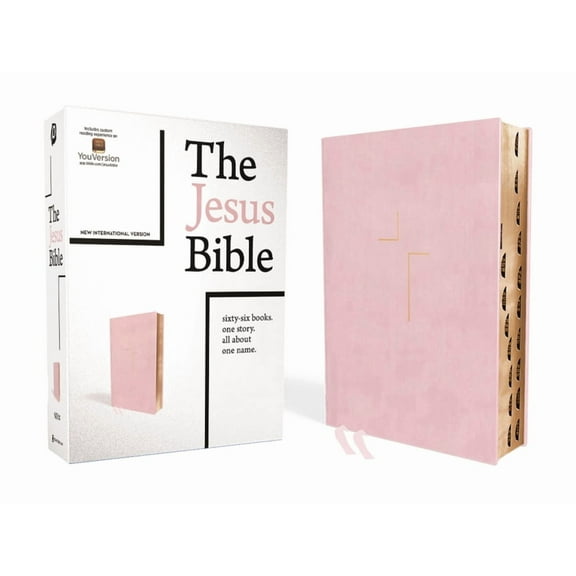 The Jesus Bible, NIV Edition, Leathersoft Over Board, Pink, Indexed, Comfort Print, (Hardcover)