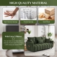 thumbnail image 3 of Rophefx Overstuffed Upholstered Deep Seat Sofa Couch with 3 Pillows, 3 of 10