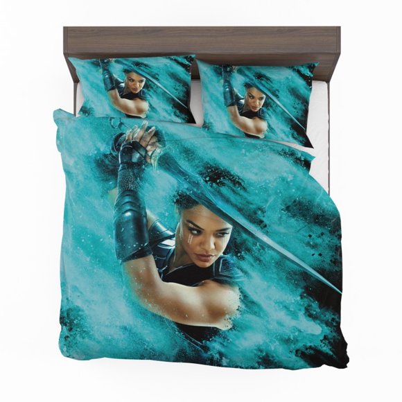Thor Ragnarok Valkyrie Tessa Thompson Quilt Duvet Cover Set Home Textiles 3-Piece Bedding Set (1 Duvet Cover + 2 Pillow Shams) Bed Sheets