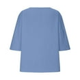 thumbnail image 5 of AherBiu Plus Size Tops for Women 3/4 Sleeve Scoop Neck Summer Casual Loose Lightweight T Shirts Blouse, 5 of 6