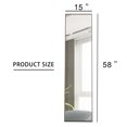 thumbnail image 7 of 58''x15''Square Shaped Full Length Mirror, Full Body Floor Mirror Standing Hanging or Leaning Wall, Arch Wall Mirror with Stand Metal Support for Bedroom Cloakroom, Gray, 7 of 7