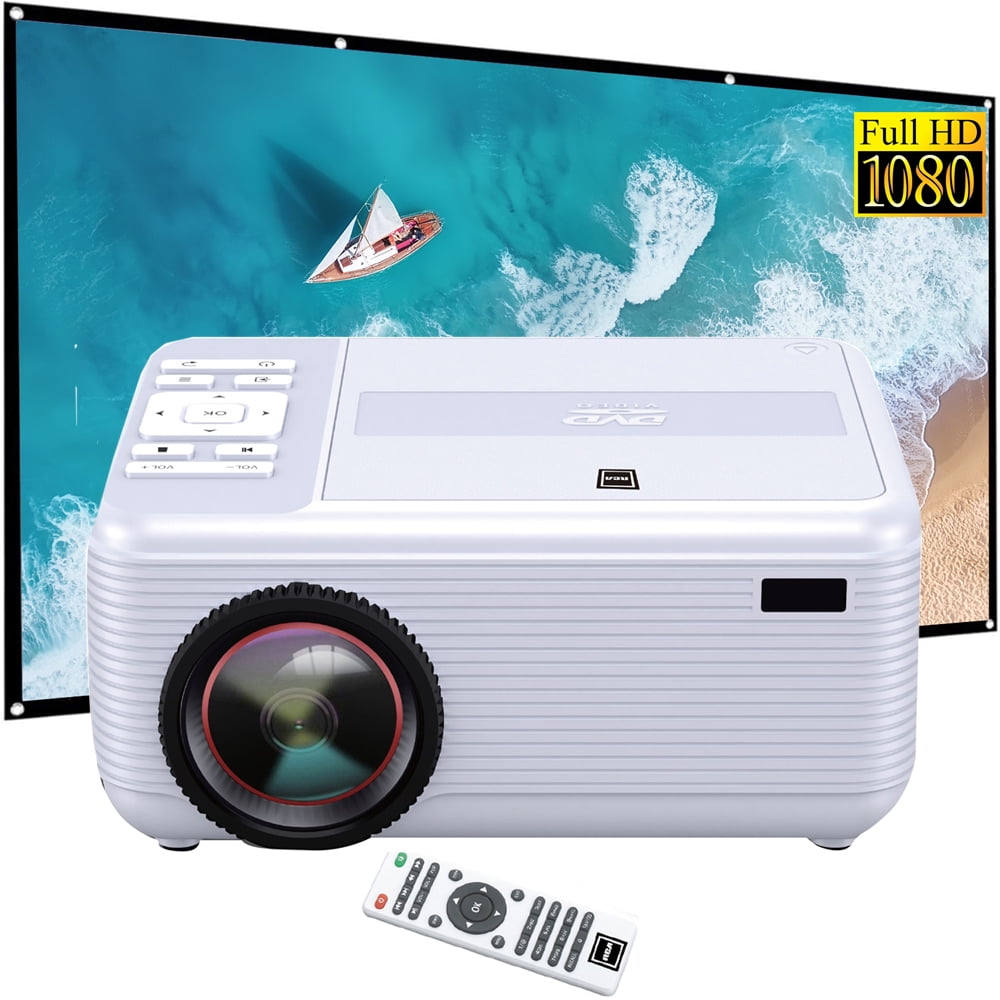 RCA RPJ140 Bluetooth 1080p Full HD Projector with Built in DVD Player