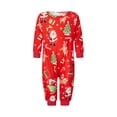 thumbnail image 2 of Matching Christmas Pajamas for Family Winter Long Sleeve Cartoon Print Hooded Romper Zip Up Jumpsuits, 2 of 10