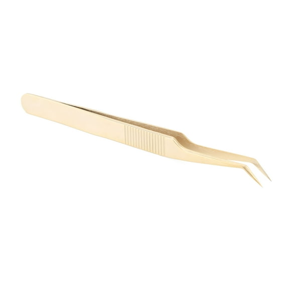 Pinzas de Extensión de Las Pestañas, Reduzca la Fatiga de la Mano de las Pestañas Doradas Pinzas Acero inoxidable para el Salón