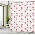 thumbnail image 4 of Ambesonne Science Shower Curtain, Stars Telescope Sun Planets, 69"Wx75"L, Pale Maroon and White, 4 of 4
