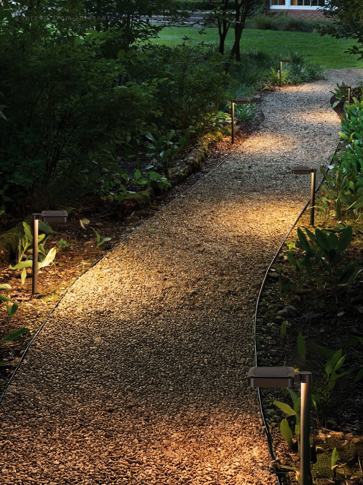 12 Pack 2CCT Solar Path Lights, Dimmable, Auto Dusk to Dawn Landscape Pathway Lights, Square