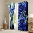 thumbnail image 3 of Castle Fairy Teens Adults Romantic Flower Rose Black Out Curtains,Blue Butterflies Curtains Pack of 2 (42x63 Each),Chic Floral Blossoms Bedroom Curtains,Microfiber Bedroom Decor, 3 of 6