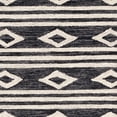 thumbnail image 3 of SAFAVIEH Micro-Loop Briony Diamond Striped Wool Area Rug, Charcoal/Ivory, 5' x 5' Round, 3 of 4