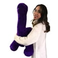 thumbnail image 6 of American Made Giant Stuffed Purple Dinosaur Soft Plush Brontosaurus 48 inches wide 30 inches tall Made in the USA, 6 of 7