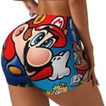 thumbnail image 2 of Saiise Mario Print Workout Shorts for Women Gym Yoga Running Sport Active Exercise Fitness Shorts-, 2 of 8