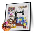 thumbnail image 1 of Cuadros Decorativos 5D DIY Diamond Painting Máquina de coser Full Square Drill Mosaic Art (FZ204) Likrtyny embutido en tela, 1 of 7