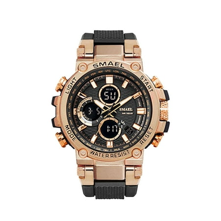Large Womens Watches Men's Sports Watch, Large Dial Waterproof Outdoor Tactical Military Wrist Watch, Classic Digital Quartz Dual Display Watch ()