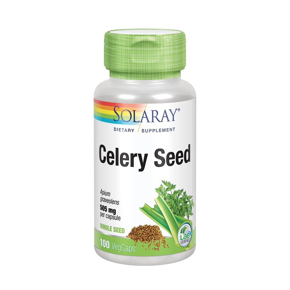 Solaray Celery Seed 505mg Healthy Cardiovascular, Liver, Water Balance & Joint Support Whole