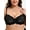 Black, variant on Women's Plus Size Lace Bras Underwire Push Up Non-padded Sheer Mesh Bra Minimizer Support Bralette for Heavy Breasts,Black 44C