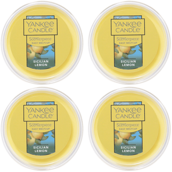 Yankee Candle Sicilian Lemon Scenterpiece Easy MeltCup (Pack of 4)