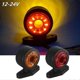 thumbnail image 1 of 2PCS Marker Lights LED Truck Trailer RV Van Round Side Light Dual Face Turn Signal Light 12-24V for Truck Lorry Trailer, 1 of 2