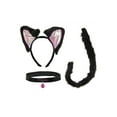 thumbnail image 3 of Cat Ears Headband Collar & Tail Kit Black & Pink, 3 of 5