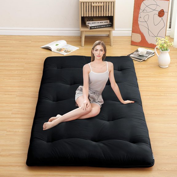 Japanese Floor Mattress for Adults Kids,Thicken Tatami Mat Sleeping Pad,Twin Size Futon Mattress 39" x 80",Tatami Mat Japanese Floor Bed,Portable Roll Up Mattress Sleeping Pad for Dorm,Camping,Travel