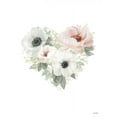 thumbnail image 2 of House Fenway 15x18 White Modern Wood Framed Museum Art Print Titled - Floral Heart, 2 of 4