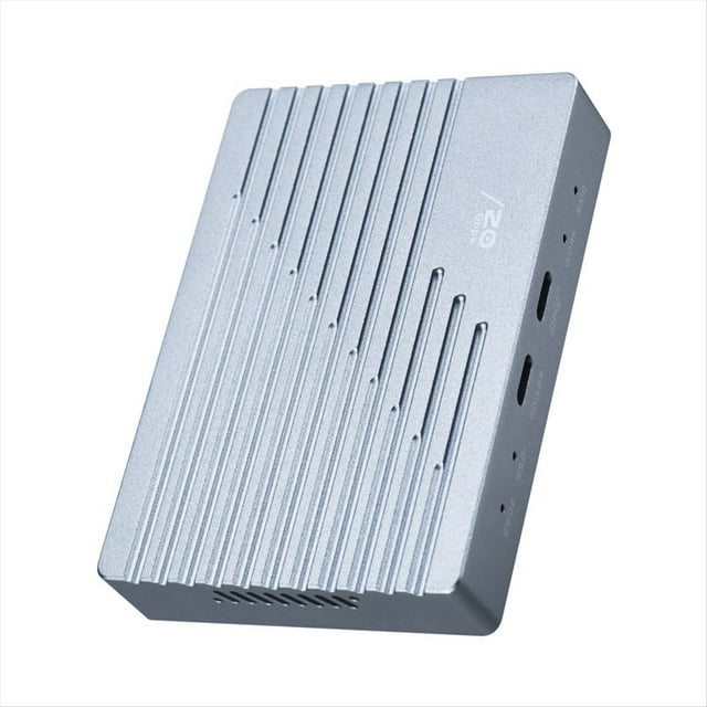 Dual Bay NVMe SSD Enclosure M.2 2280 NVMe Hard Drive Case 20Gbps USB3.2 Gen2 Type-C External Hard Disk Case Box US PLUG