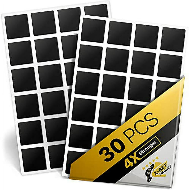 totalElement 1 x 1 inch Strong Flexible Self-Adhesive Magnetic Squares, Peel & Stick Refrigerator Magnet Squares (96 Pieces)