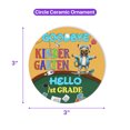 thumbnail image 5 of Back to School French Bulldog Goodbye Kindergarten Hello 1st Grade Ceramic Round Ornament Dog Lover Gifts Home Tree Decor - 02011, 5 of 5