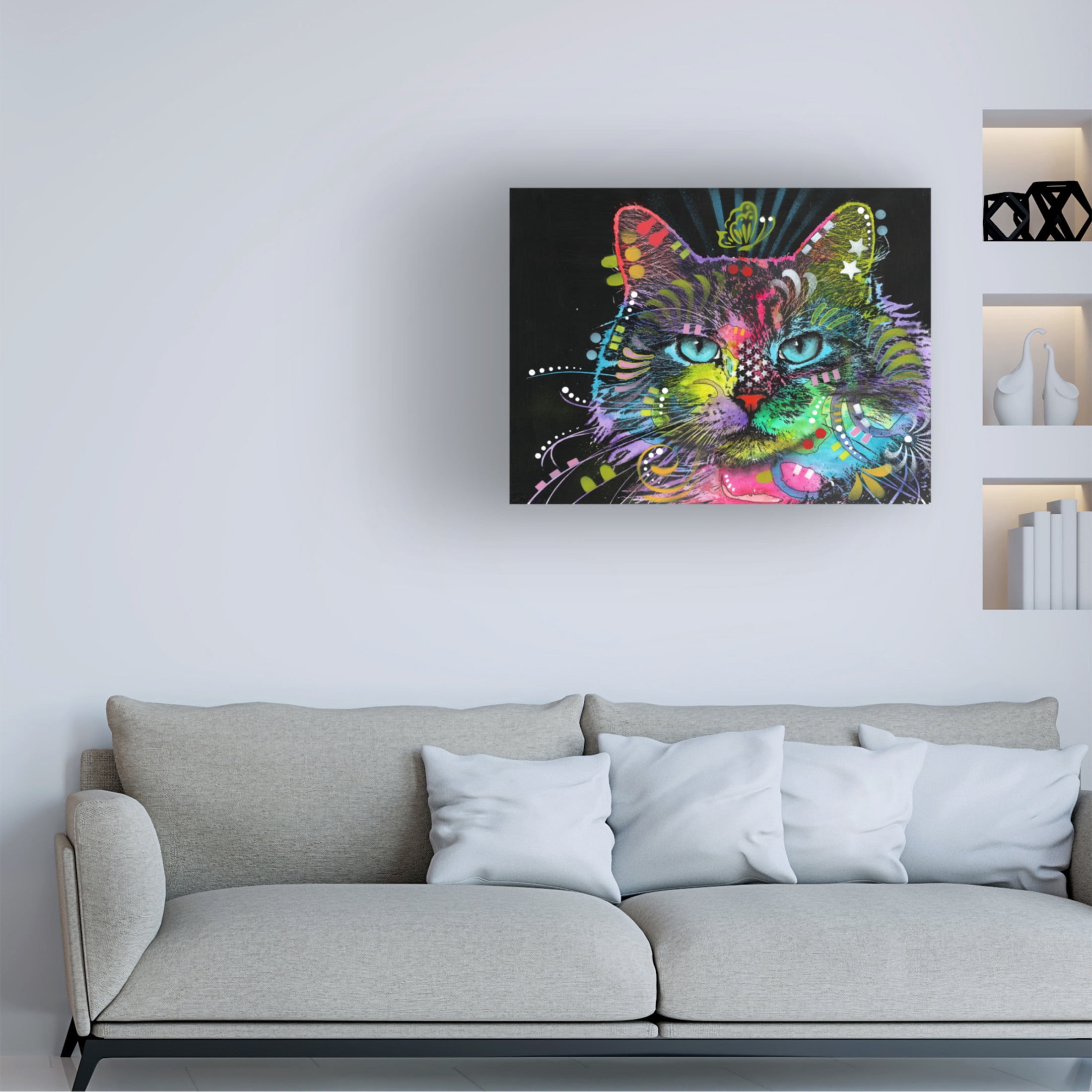 Canvas Wall Art - Dean Russo 'Blue Stare' Wall Art for Living Room, Bedroom, or Office Décor by Trademark Fine Art - 47 x 35 Inches