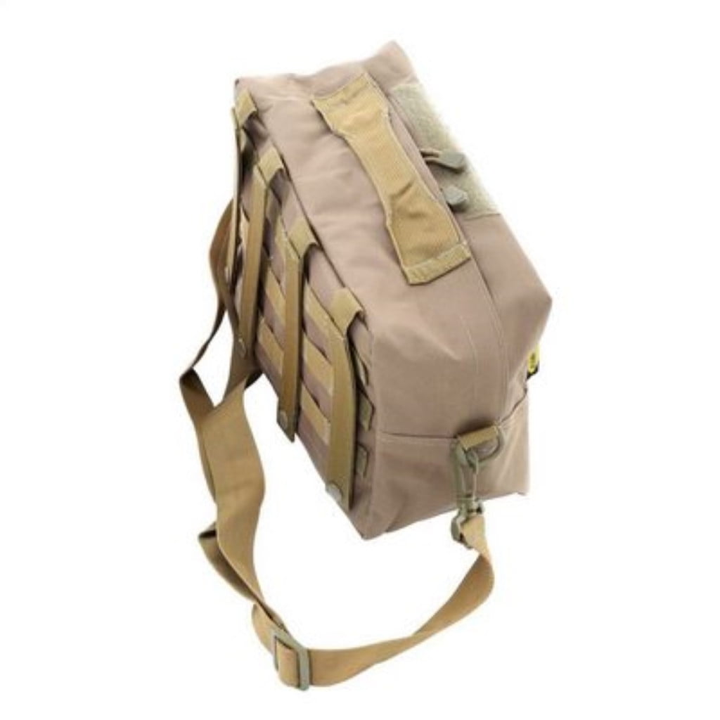 KarParts360 For Jeep Wrangler 1997-2006 Gear Tailgate Cover | Coyote Tan | 600 Denier Polyester With PVC Liner | 2 Large Storage Pouches | Interchangeable With Pals/Molle Pouches | TJ/LJ