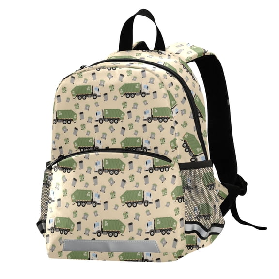 ALAZA Garbage Trucks School Backpack Elementary Student Bookbag