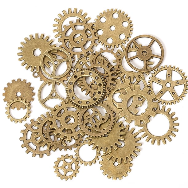 Bearachild Juego de engranajes de aleación DIY, colgante de estilo Steampunk, engranajes, Vintage, accesorio para manualidades de joyería Artesanía No.02 Bearachild HA7562-02B