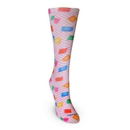 

Everything Legwear EVL-CC-0122-C Candy Crush Stripe Candy Ladies Crew Socks