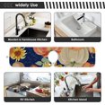 thumbnail image 7 of Autumn Pumpkins Sunflower Kitchen Sink Splash Guard for Faucet 2 Packs Faucet Absorbent Mats Thanksgiving Fall Harvest Faucet Handle Drip Catcher Quickly Drying Mat for Kitchen Counter Bathroom 30*5., 7 of 7