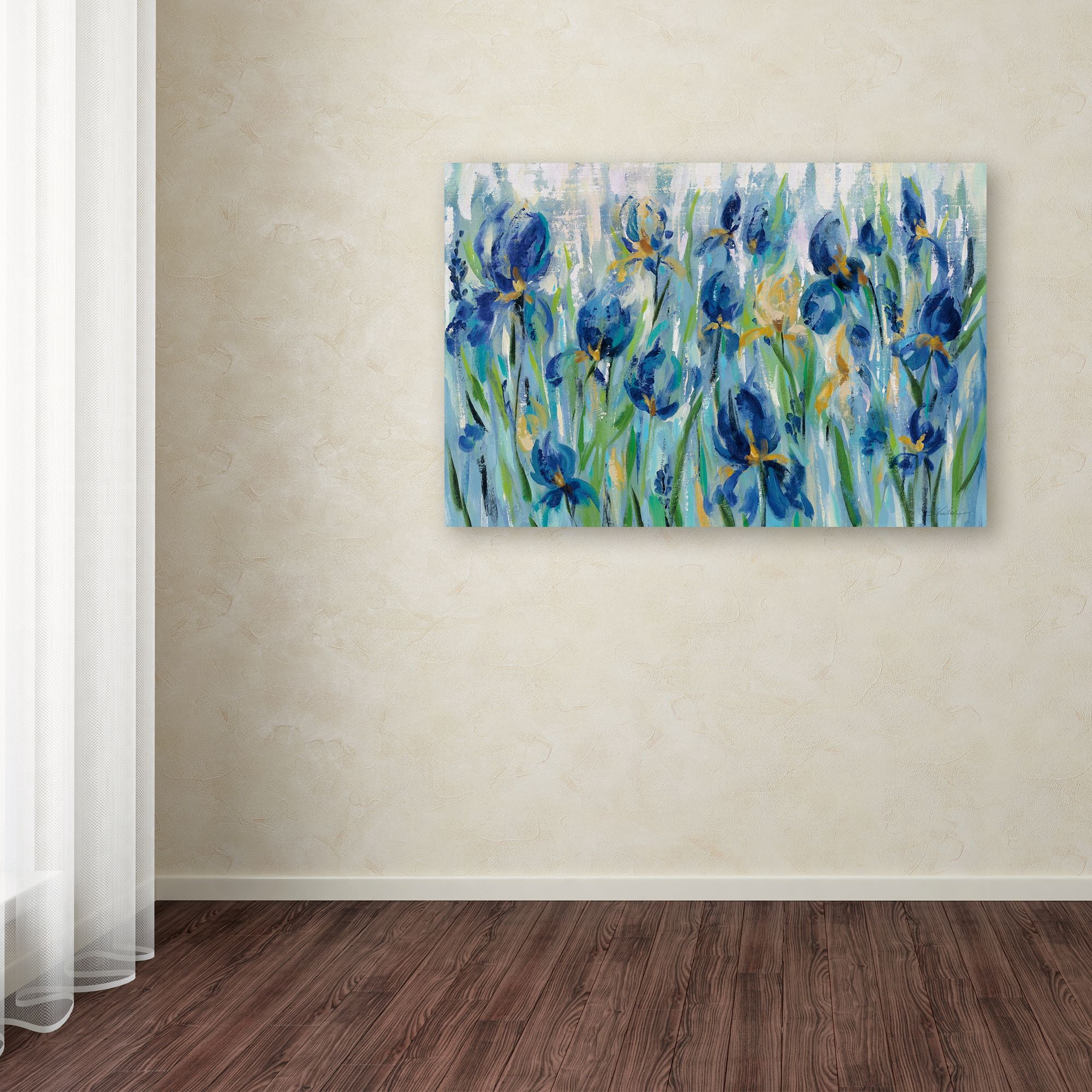 Trademark Fine Art 'Iris Flower Bed' Canvas Art by Silvia Vassileva