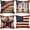 Af, variant on Set of 4 Vintage American Flag Throw Pillow Covers 4th of July Independence Day USA Patriotic Pillow Case 18x18 Inch Cotton Linen Farmhouse Decorative Square Cushion Cover for Sofa Bed