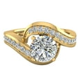 thumbnail image 5 of Intertwined Diamond Engagement Ring Solitaire Loop 14k Gold 1.00 CT (G,VS), 5 of 6