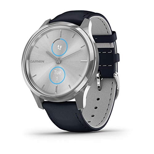 Garmin Vivomove® Smart Watch, Luxe Leather with Silver Hardware - Walmart.com