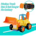 thumbnail image 3 of Juguetes de coches de fricción, 4 vehículos de construcción para empujar y avanzar, juguetes educativos tempranos para niños de 1 a 3 años., 3 of 8