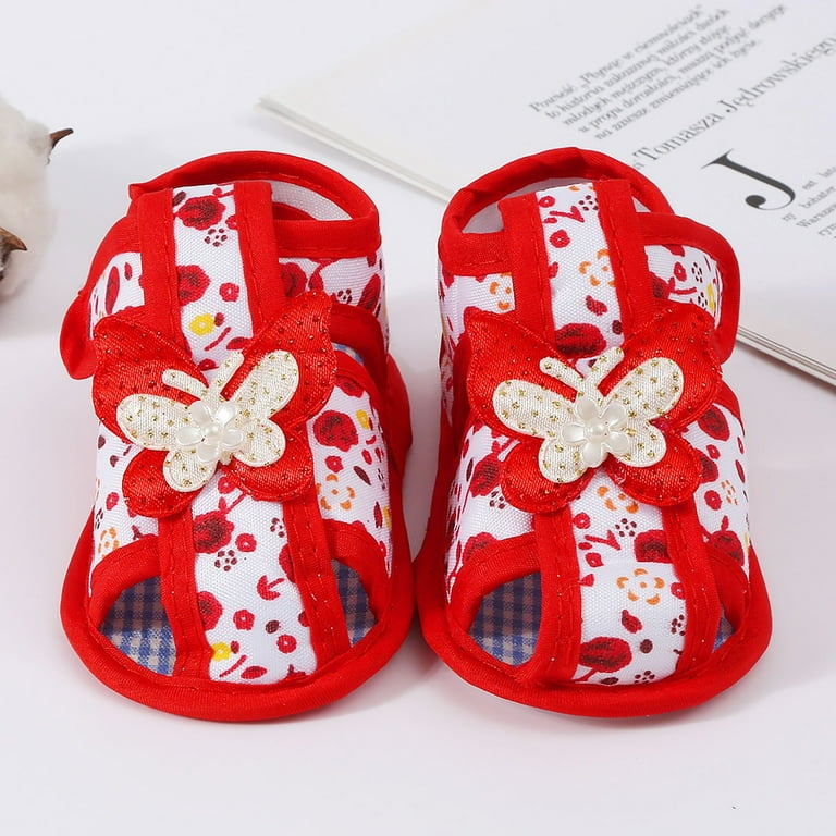 Linfrsh Infant Baby Girls Summer Sandals Bowknot Soft Sole Wedding