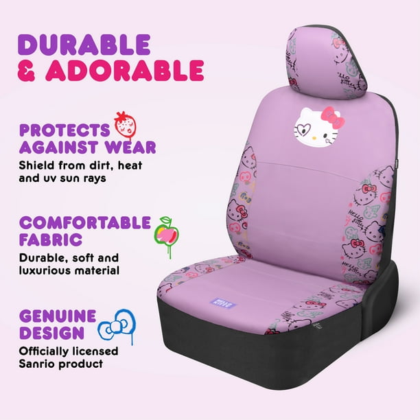 Hello Kitty Car Seat Covers Cute Purple Seat Covers, Car